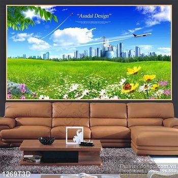 Tranh 3D khu đô thị xanh