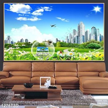 Tranh 3D khu đô thị hiện đại
