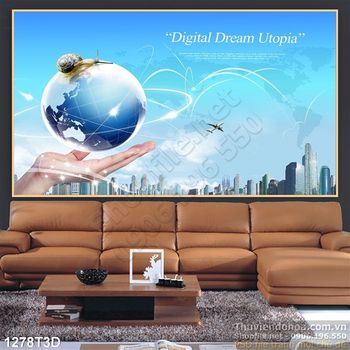 Tranh 3D khu đô thị hiện đại