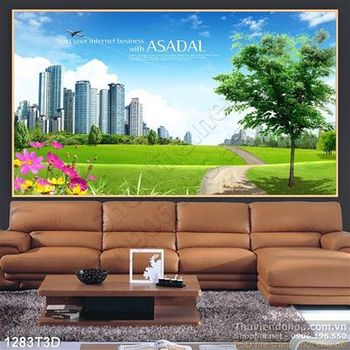 Tranh 3D khu đô thị hiện đại