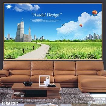 Tranh 3D cảnh quan thành phố cao tầng