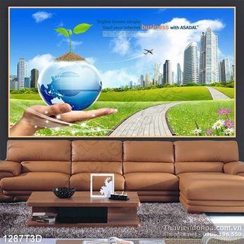 Tranh 3D phong cảnh khu đô thị