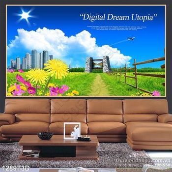 Tranh 3D khu đô thị xanh