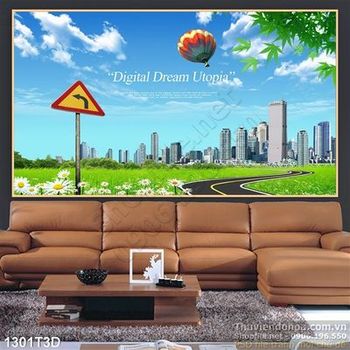 Tranh 3D khu công viện đô thị xanh