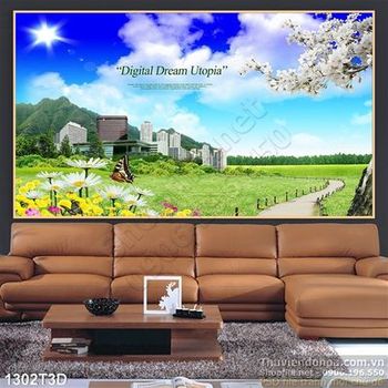 Tranh 3D cảnh quan nông trại