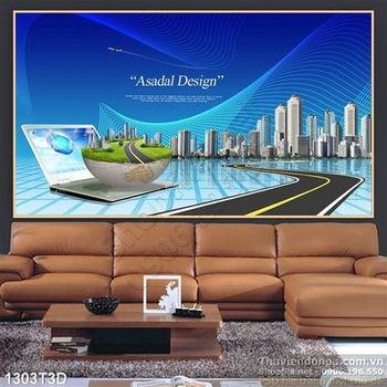 Tranh 3D cảnh quan thành phố bền vững