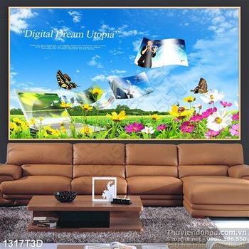 Tranh 3D khu công viên cảnh quan