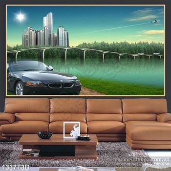 Tranh 3D khu nhà cao tầng