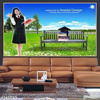 Tranh 3D môi trường xanh hiện đại