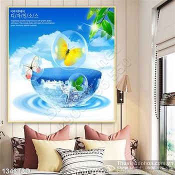 Tranh 3D đại dương xanh