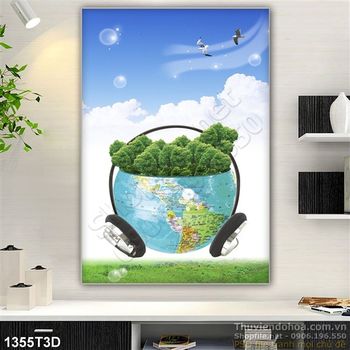 Tranh 3D bảo vệ môi trường xanh