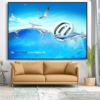 Tranh 3D đại dương và hải âu