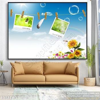 Tranh 3D khung ảnh treo tường