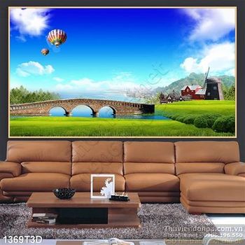 Tranh 3D nông trại và thảo nguyên