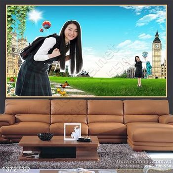 Tranh 3D trường học