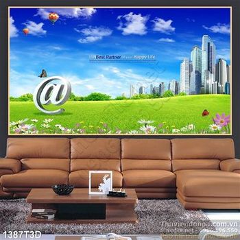 Tranh 3D thiên nhiên khu cao tầng