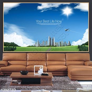 Tranh 3D khu chung cư cao tầng