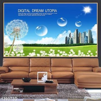 Tranh 3D khu nhà cao tầng