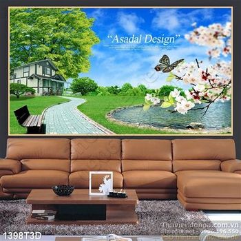 Tranh 3D khu công viên biệt thự