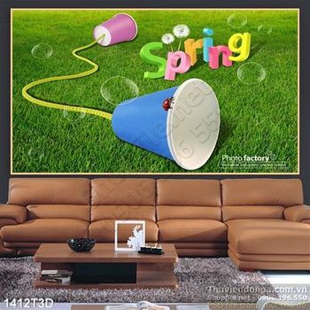 Tranh 3D trang trí mùa xuân