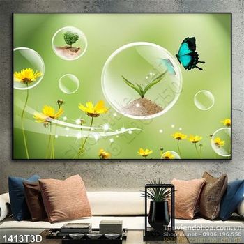 Tranh 3D bong bóng trang trí