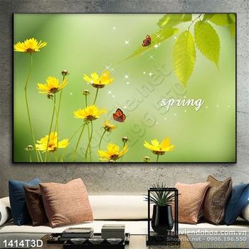 Tranh 3D hoa hồ đẹp nền xanh