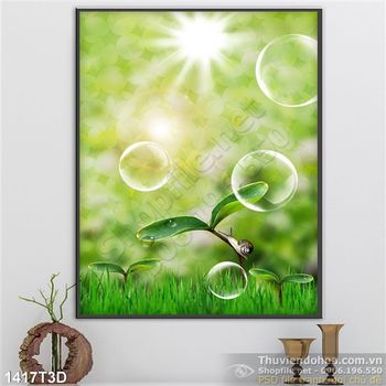 Tranh 3D bong bóng xà phòng