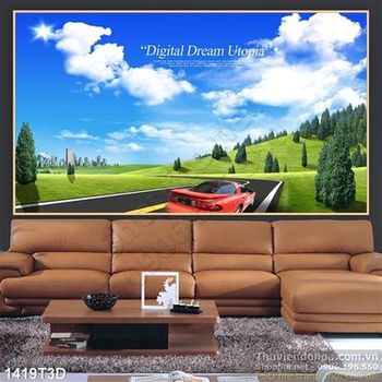 Tranh 3D đường giao thông