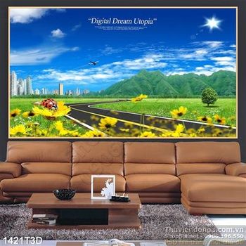 Tranh 3D đường trong khu chung cư