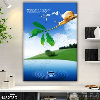 Tranh 3D thiên nhiên mùa xuân