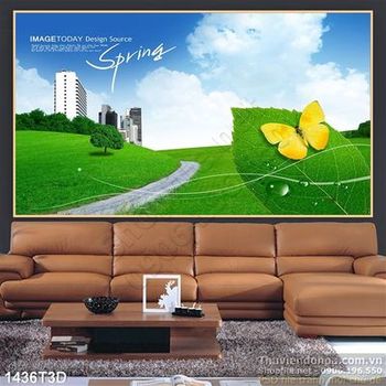 Tranh 3D mùa xuân