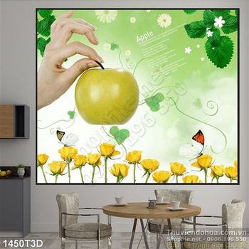 Tranh 3D quả táo
