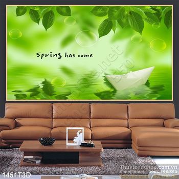 Tranh 3D phong cảnh mùa xuân