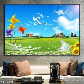 Tranh 3D thiên nhiên mùa xuân