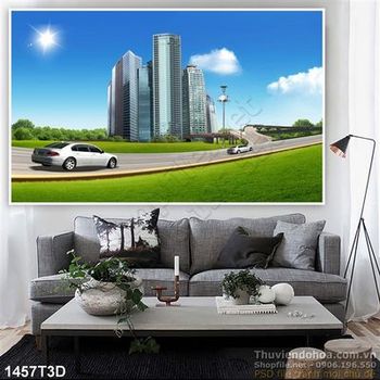 Tranh 3D đường giao thông