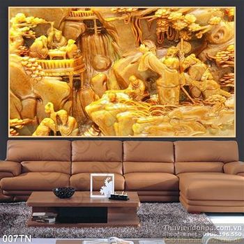 Tranh điêu khắc gỗ cảnh tiên trang trí