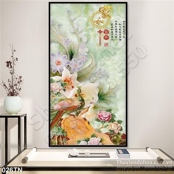 Tranh giả ngọc ha cẩm thạch trang trí