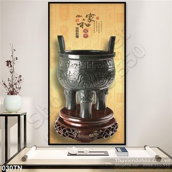 Tranh giả ngọc lư hương trang trí