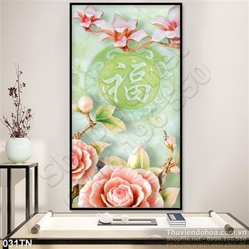 Tranh giả ngọc hoa hồng trang trí