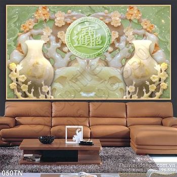 Tranh giả ngọc bình cổ trang trí