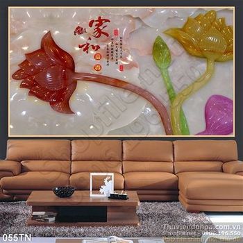 Tranh giả ngọc hoa sen trang trí