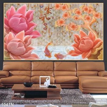 Tranh giả ngọc hoa sen