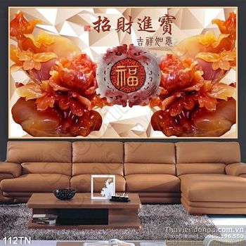 Tranh giả ngọc hoa sen