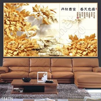 Tranh giả ngọc mẫu đơn cổ diển