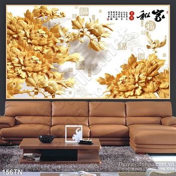 Tranh giả ngọc hoa mẫu đơn