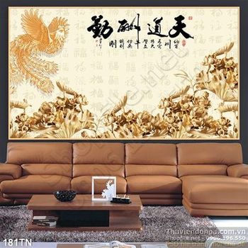 Tranh giả ngọc hoa rồng phượng