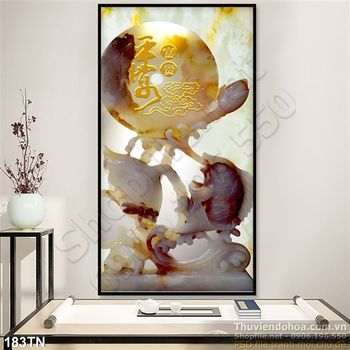 Tranh giả ngọc cá chép phong thủy