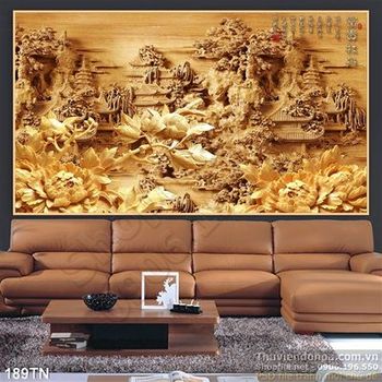 Tranh điêu khắc gỗ phong cảnh