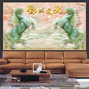 Tranh giả ngọc ngựa phong thủy
