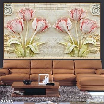 Tranh giả ngọc hoa tulip